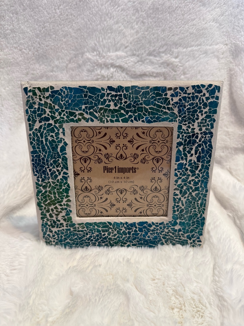Teal Mosaic Square Photo Frame